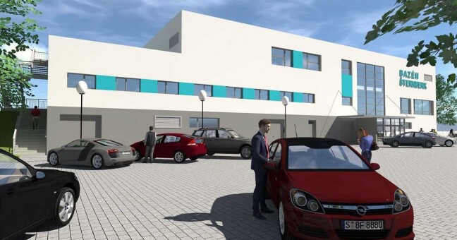 Vizualizace nového krytého bazénu ve Šternberku, foto: sternberk.eu