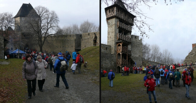 Novoroční výstup v roce 2012, zdroj: hrad Helfštýn