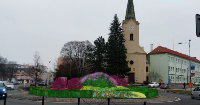 Vizualizace kruhového objezdu u Žerotínova náměstí, zdroj: město Přerov