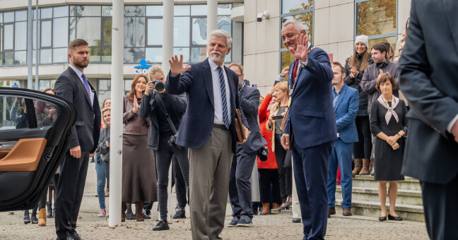 Petr Pavel na návštěvě Olomouckého kraje; Zdroj: X Josefa Suchánka