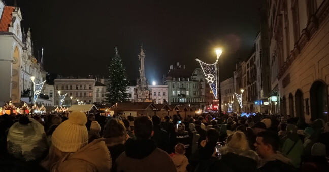 Strom na olomouckém Horním náměstí. Zdroj: Olomoucký Report