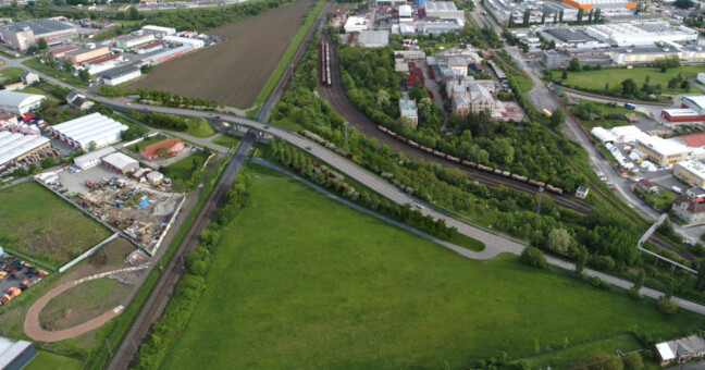 Vizualizace nadjezdu vytvořená Správou železnic; zdroj: Město Olomouc