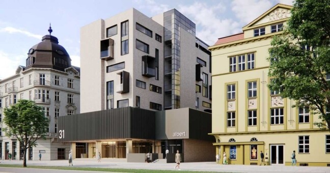 Bývalou Jednotu na třídě Svobody čeká přestavba, vizualizace: atelier-r