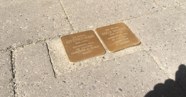 Kameny zmizelých v Olomouci. Zdroj: Olomoucký Report