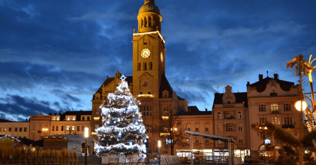 Vánoční strom v roce 2021, zdroj: město Prostějov