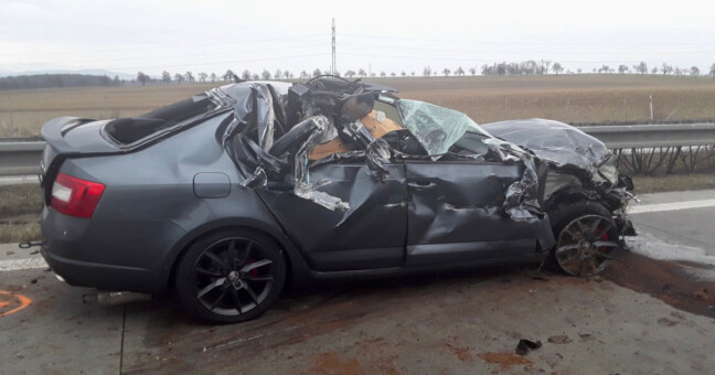 Nehoda u Bělotína, zdroj: HZS OK