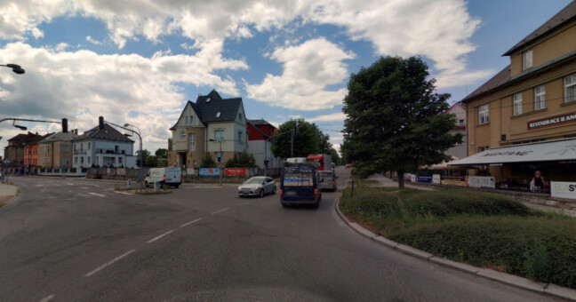 Restaurace U Anči, křižovatka, zdroj: Mapy.cz