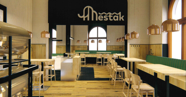 Vizualizace, jak by mohla vypadat nová restaurace v Městském domě. Zdroj: Město Přerov