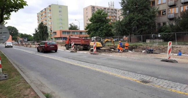 Práce na průtahu v Přerově | foto ŘSD