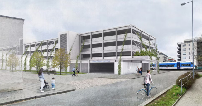 Návrh parkovacího domu v Poupětově ulici, zdroj: Ječmen Studio