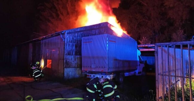 Požár skladovacích hal v Jeseníku, foto: HZS Olomoucký kraj