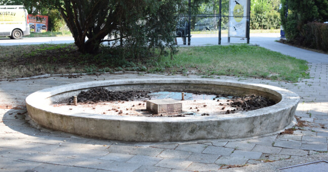 Vodní prvek na prostranství u ulice Polská a Myslbekova. Zdroj: Olomoucký Report