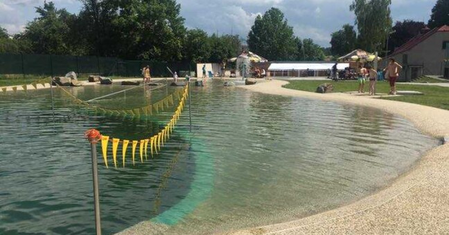 Foto: Přírodní koupací biotop Laškov