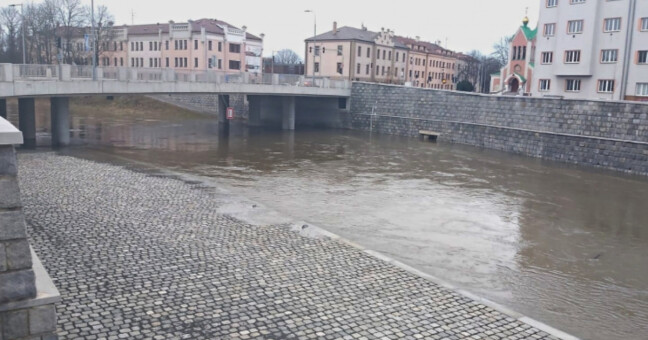 Hladina Moravy v Olomouci, zdroj: Odbor ochrany MMOI