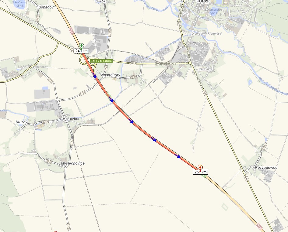 zdroj: X Ředitelství silnic a dálnic Olomouckého kraje