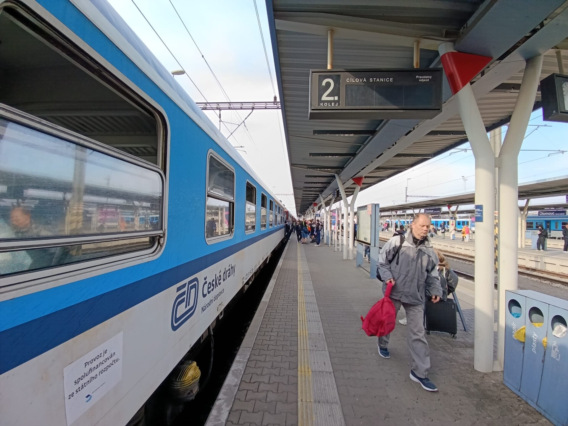 Speciální vlaková souprava ve stanici Olomouc hl.n.