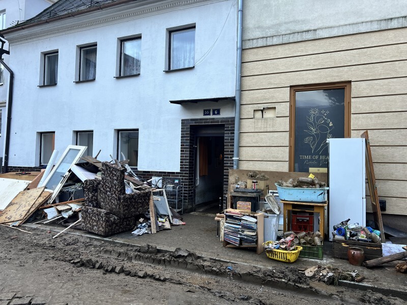 Ulice Školní (obnova po povodních)