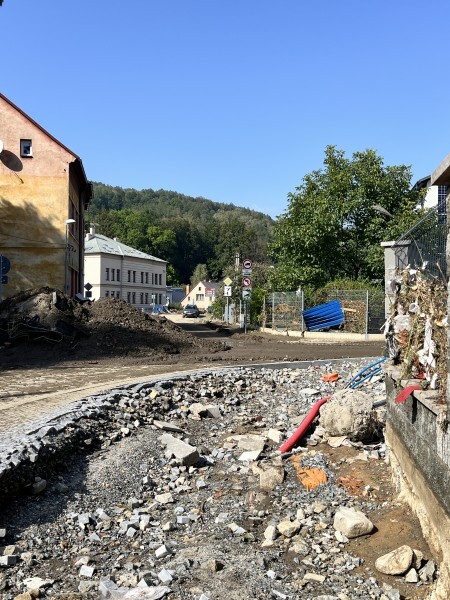 Ulice Školní (obnova po povodních)