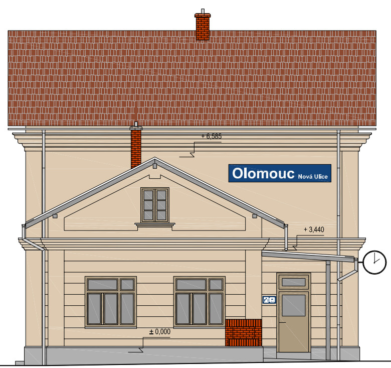 Předběžná podoba nádraží Nová Ulice po rekonstrukci, zdroj: Správa železnic
