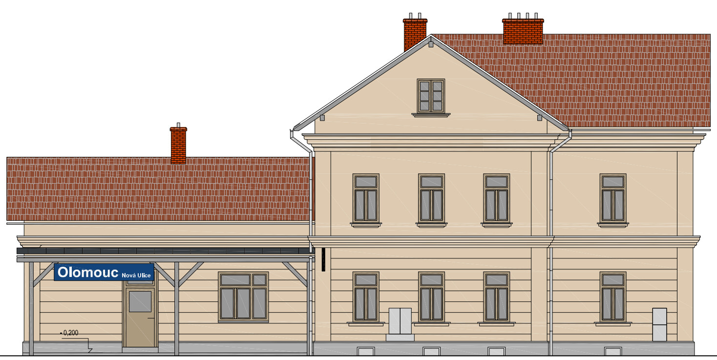 Předběžná podoba nádraží Nová Ulice po rekonstrukci, zdroj: Správa železnic