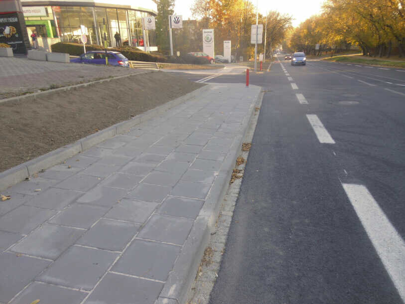 Chodník na Hněvotínské ulici, zdroj: město Olomouc