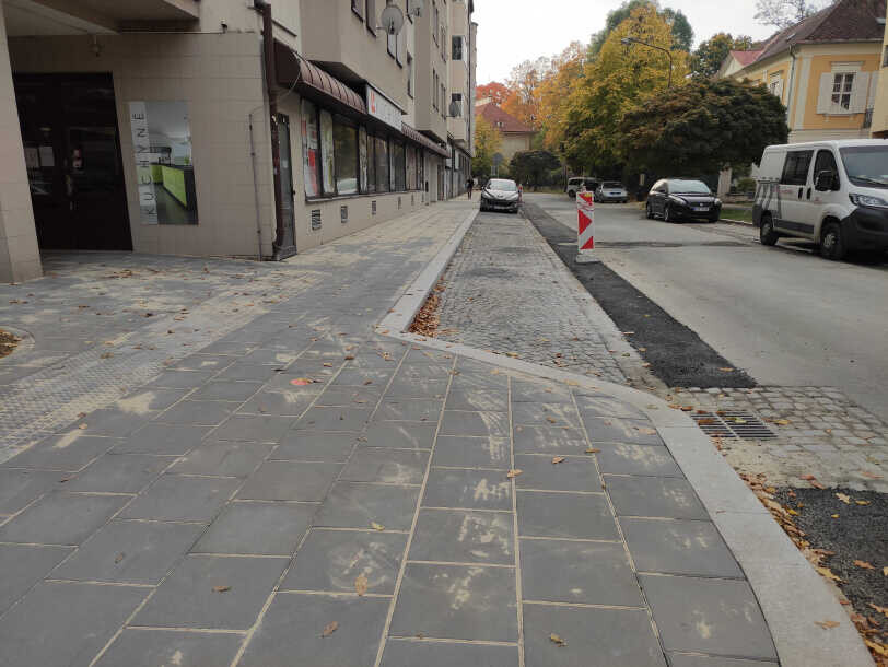 Chodník na Hněvotínské ulici, zdroj: město Olomouc