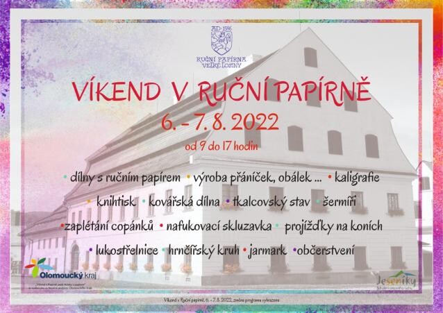 zdroj: Ruční papírna Velké Losiny