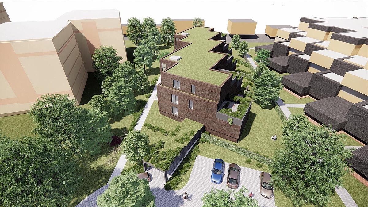 Vizualizace chystaného projektu Rezidence Glazarová, zdroj: Artera Atelier