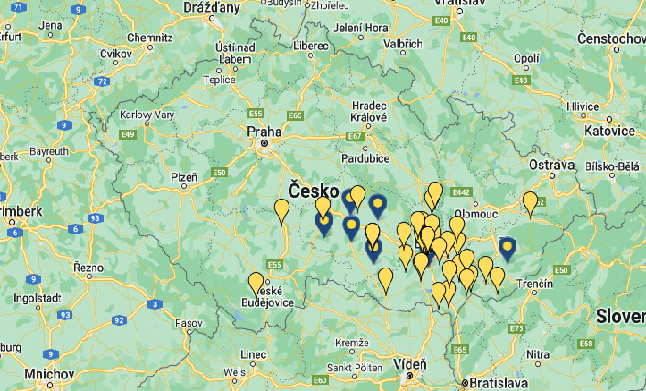 Mapa Family Pointů, zdroj: Familypoint.cz