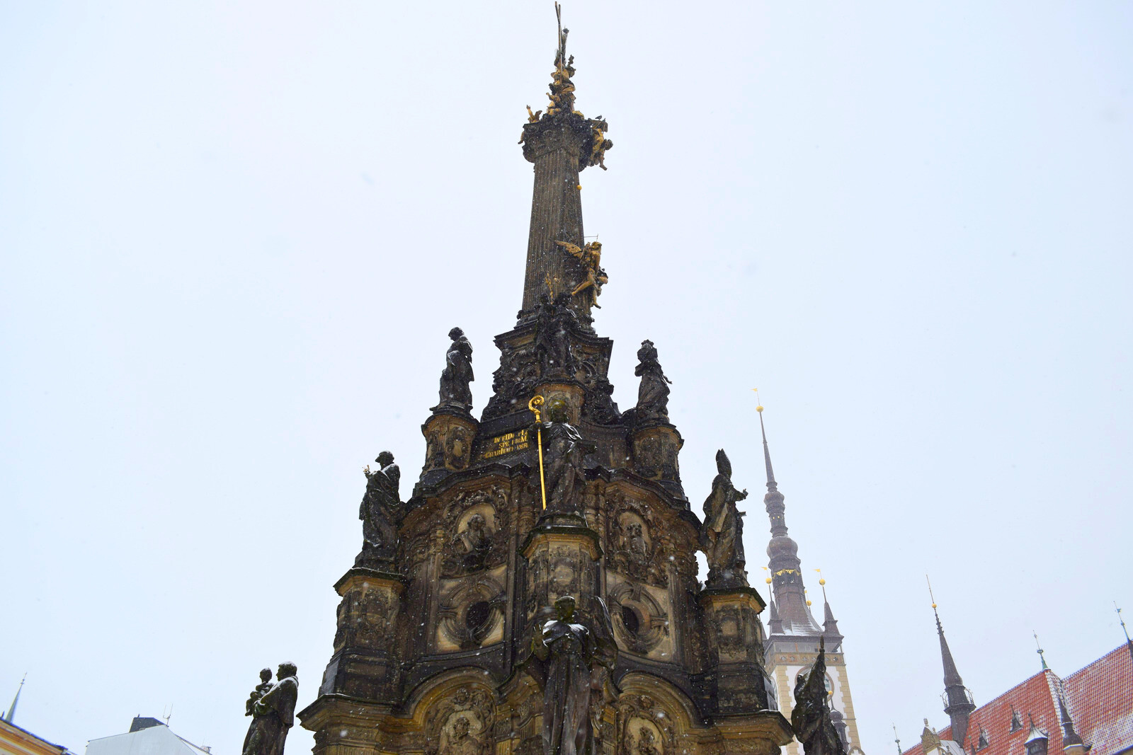 Socha svatého Blažeje na sloupu Nejsvětější Trojice, foto: Olomoucký Report