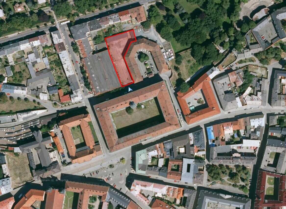 Pozemek na ulici Koželužská v Olomouci. zdroj: ikatastr.cz
