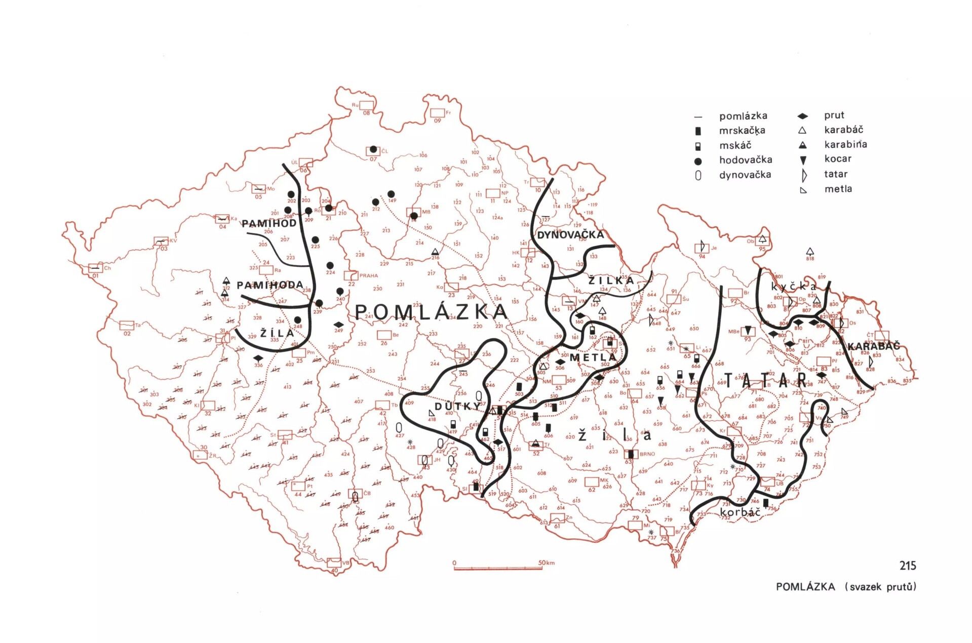 zdroj: Český jazykový atlas, Ústav pro jazyk český