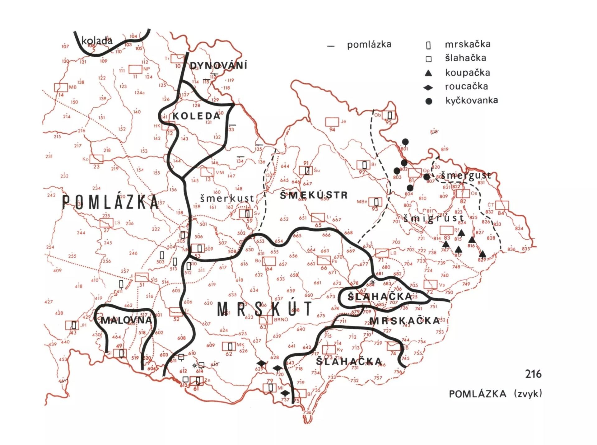 zdroj: Český jazykový atlas, Ústav pro jazyk český