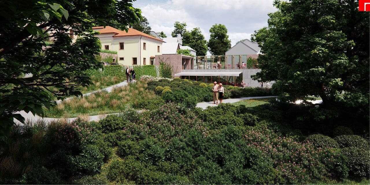 Vizualizace návrhu zahrady u Hospice na Sv. Kopečku, zdroj: Otevřeme zahradu/Atelier r