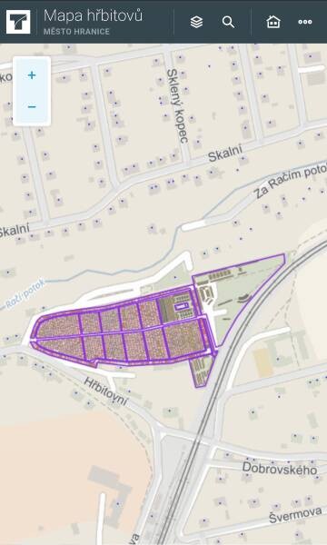 Zdroj: Mapa hřbitovů město Hranice