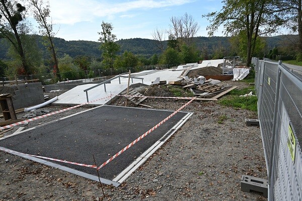 Hranický skatepark v průběhu stavby, zdroj: město Hranice