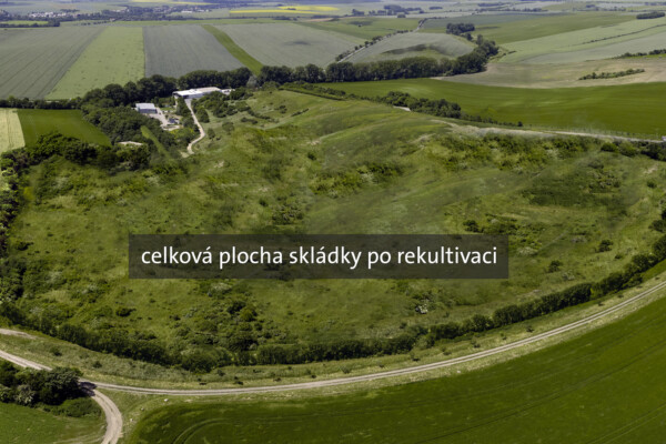 Vizualizace skládky po rekultivaci; zdroj: Recovera Využití zdrojů a. s.