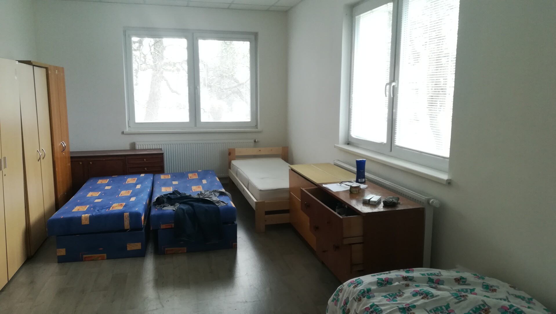 Jeden z připravených pokojů; zdroj: Olomoucký Report