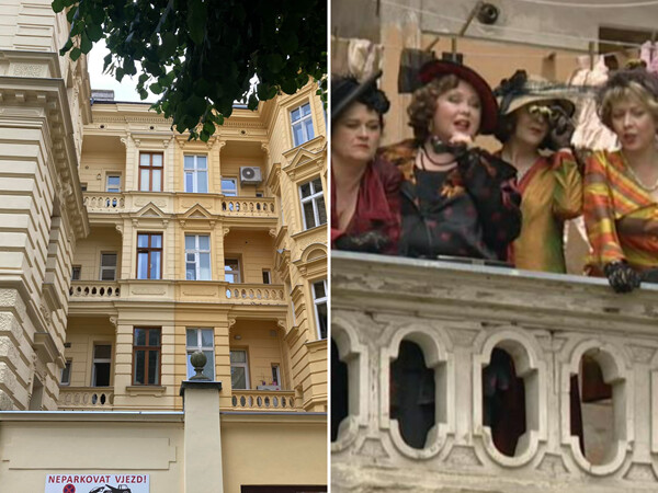 Dům na Kollárově náměstí, kde filmaři použili balkon pro scénu z Četnických humoresek; zdroj: Olomoucký Report / ČT