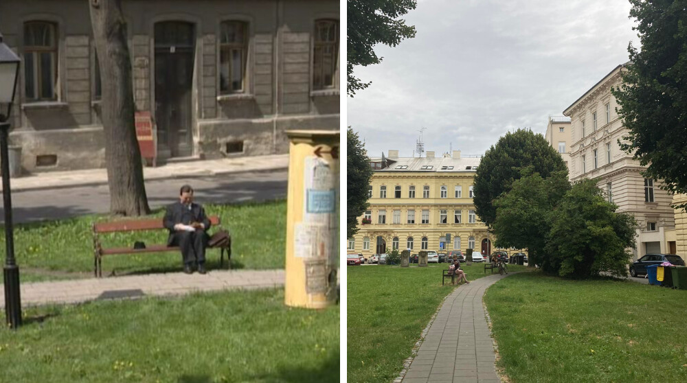Kollárovo náměstí, scéna s Václavem Postráneckým jako Daliborem Kyselou; zdroj: ČT / Olomoucký Report
