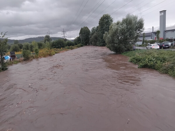 Situace v Šumperku v 19:55, zdroj: Jiří Hromják