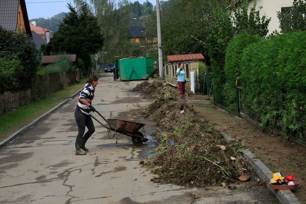 V Hanušovicích probíhají úklidové práce. Zdroj: Město Hanušovice