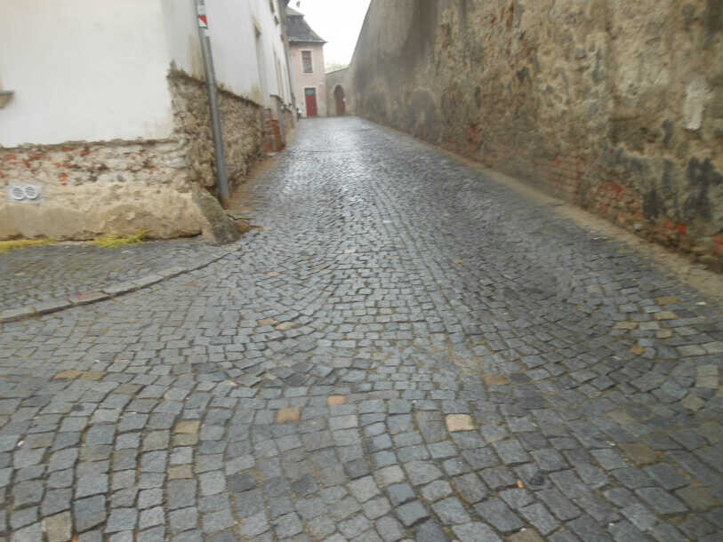 Ulice Hrnčířská před rekonstrukcí.