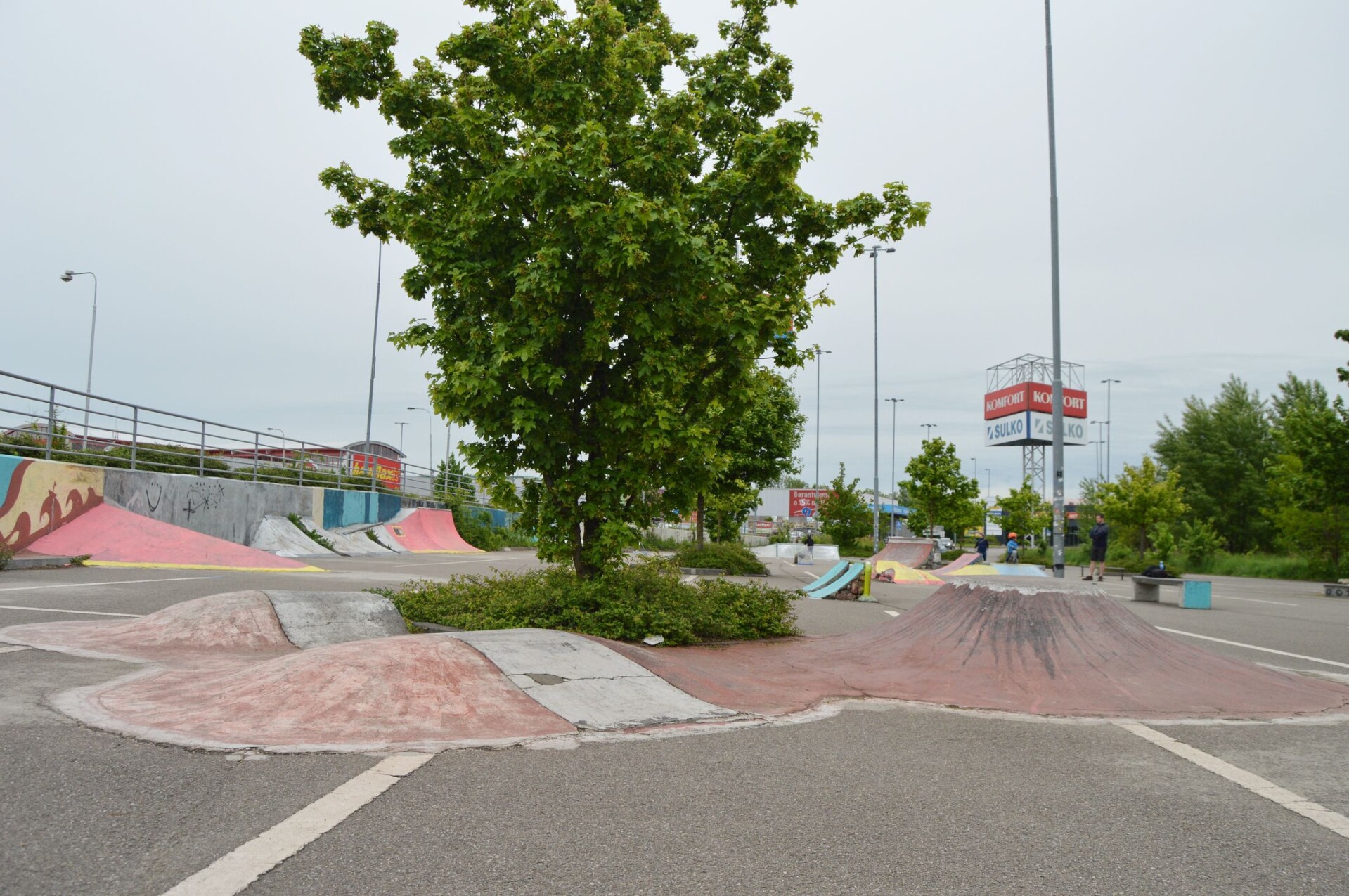 Současný skatepark u Baumaxu v Olomouci; zdroj: Mapy.cz
