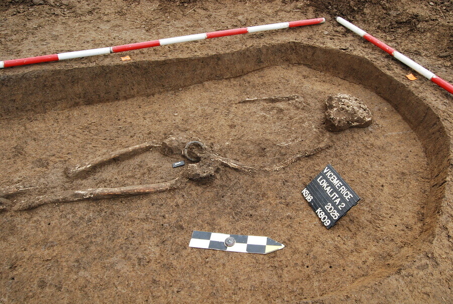 Keltský hrob, zdroj: Ústav archeologické památkové péče Brno
