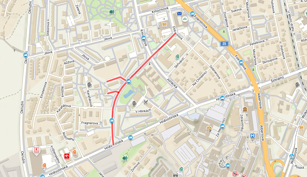 Opravy na ulici Stupkova