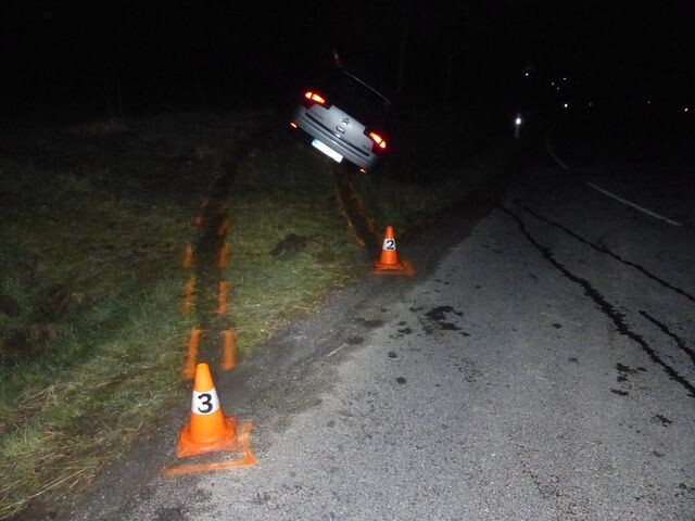 Dopravní nehoda v Mikulovicích. Zdroj: Policie ČR