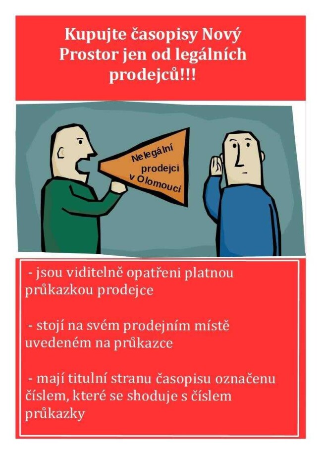 Zdroj: Poznej svého prodejce - Nový Prostor Olomouc
