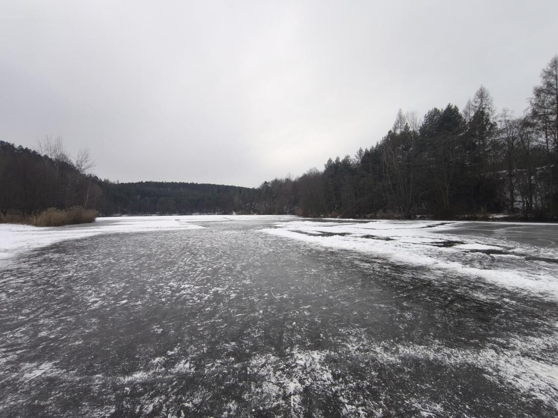 Vodní plochy v Litovli, které upravují pro bruslaře místní technické služby, zdroj: město Litovel