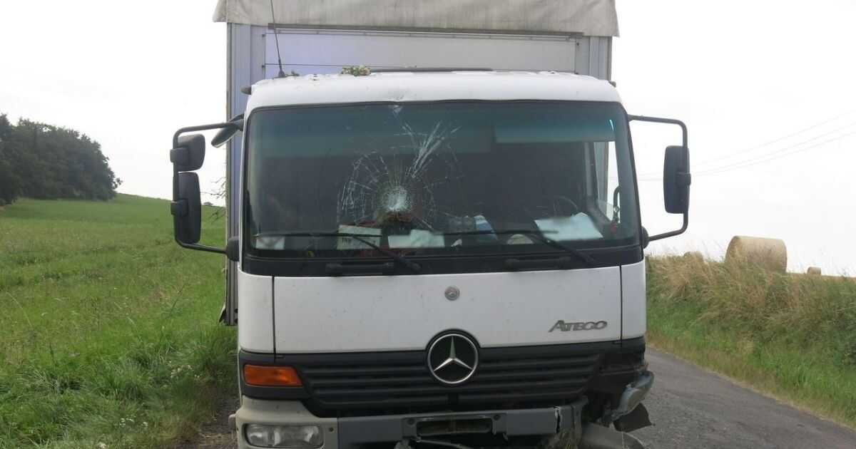 Nehoda mezi obcemi Drahany a Bousín | foto Police ČR